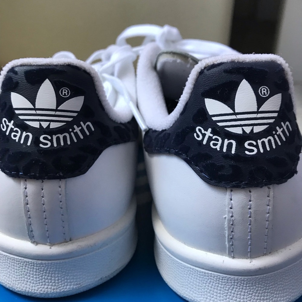 Never Worn Adidas Stan Smith Navy Blue Leopard